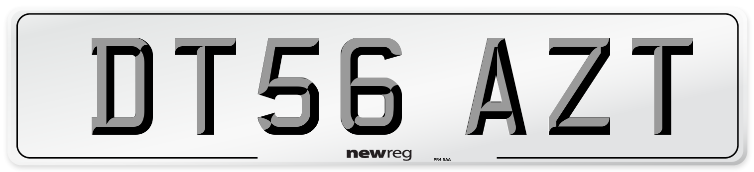 DT56 AZT Number Plate from New Reg